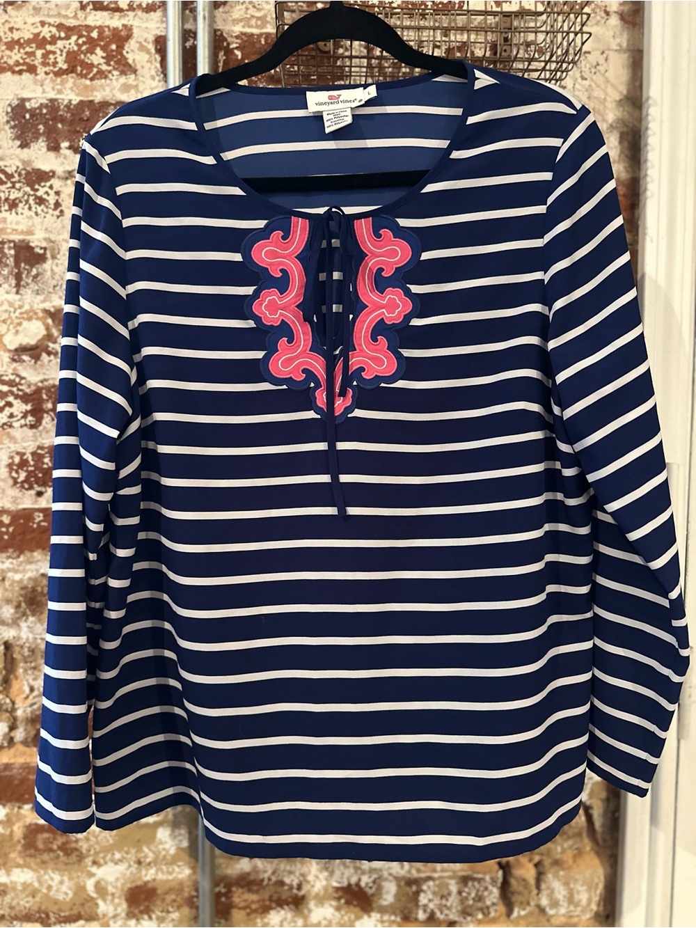 Vineyard Vines Savannah Popover Tunic Top, Size L